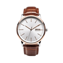 Analog Classic Brown Leather Strap Watch